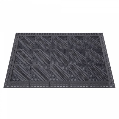 Popular Eva Door Mat Brush Anti Slip Hollow Matting Three In One Interlocking Triad Modular Tiles Mat